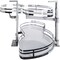 Hardware Resources 21" Polished Chrome and White Blind Corner Swingout for Openings on the Right of the Blind BCSO221PCWH-RH - alternate 1